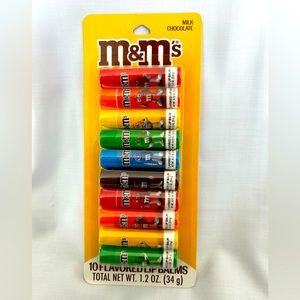 10 M&M’s Milk Chocolate Flavored Lip Balms